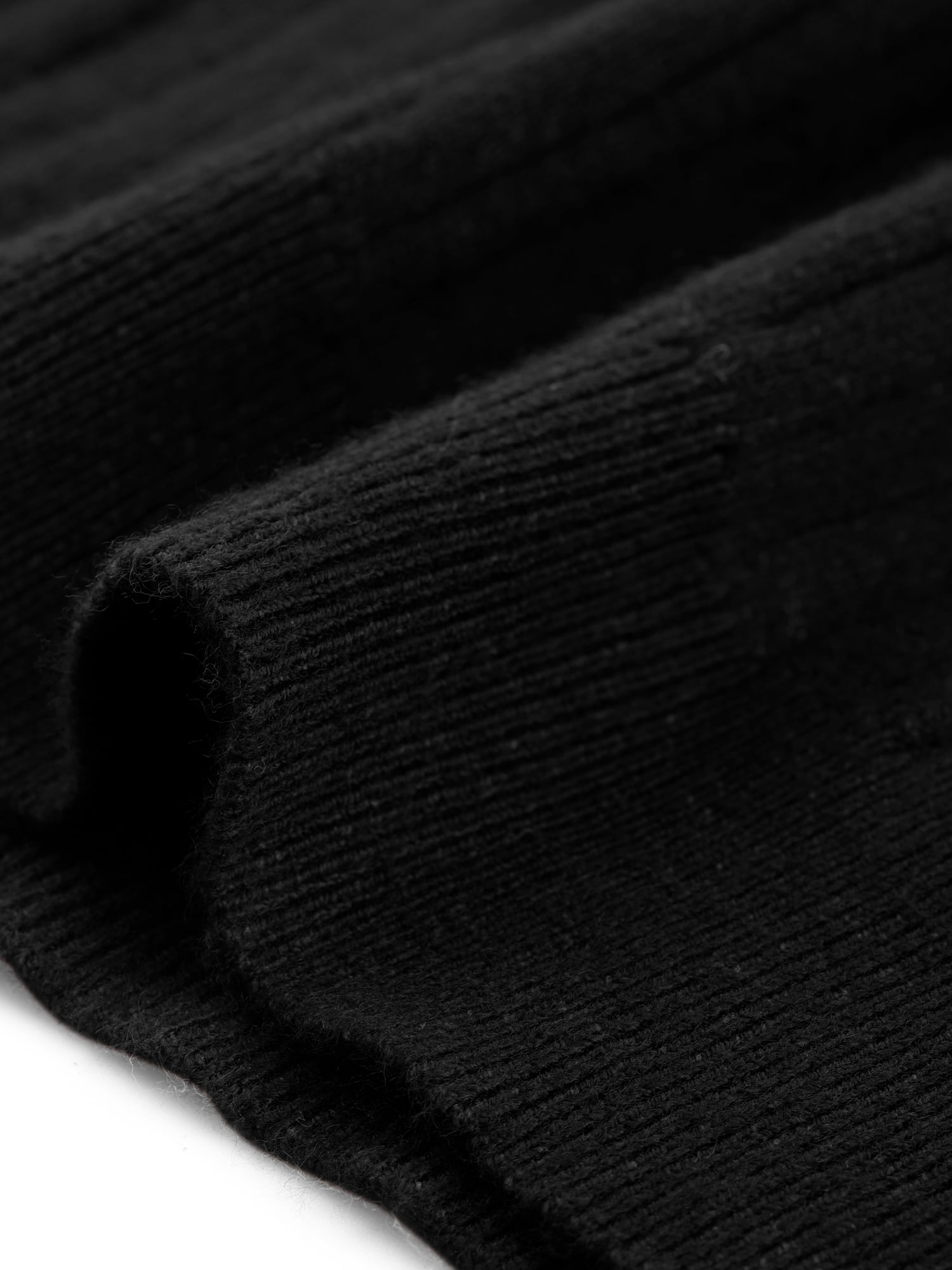 DARING DIVA Women's Boat Neck Long Sleeve Ribbed Sweaters S Black