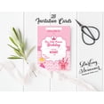 thumbnail image 2 of Darling Souvenir Pink Birthday Invitation Card Printable Elegant Fill or Write In Blank Party Invites 28 Pcs 5 x 7 Inches, 2 of 4