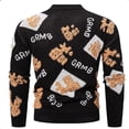 thumbnail image 3 of Fall Geometric Sweater Crew Neck Sweatshirts Men Oversized Long Sleeve Shirts for Men Cropped Crop Hoodies for Men Xxl Fall Sweaters for Men 2024, 3 of 3