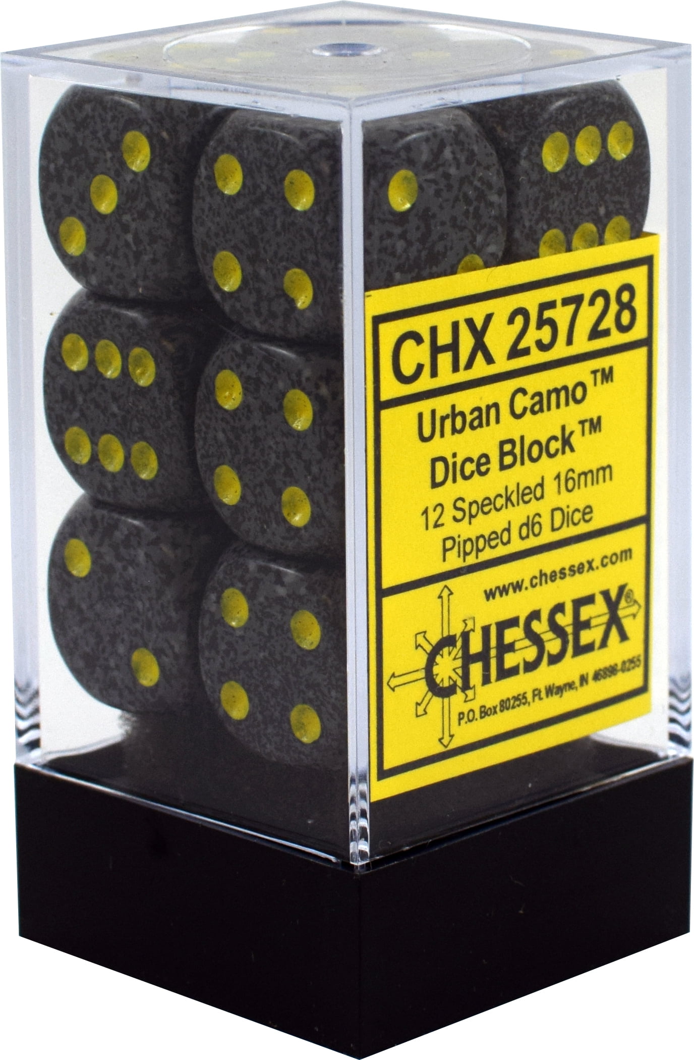 CHESSEX Speckled URBAN CAMO w6 16mm SET DI DADI chx25728 