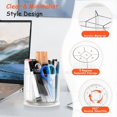 thumbnail image 5 of 360-Degree Rotating Pencil Holder Office Desktop Rotating Pen Holder For Office School Transparent, 5 of 5