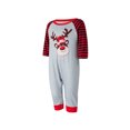 thumbnail image 3 of KOMOO Christmas Family Matching Pajamas for The Whole Family Cartoon Elk Print Tops Striped Pants Xmas Pajamas Parent-Child Outfit Pjs, 3 of 7