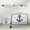 thumbnail image 5 of Kennebunkport, Maine, Blue and White Anchor, Red Font (12x18 Aluminum Art, Indoor Outdoor Metal Sign Decor), 5 of 5