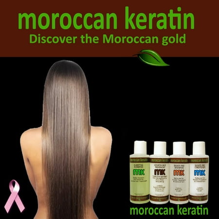 Moroccan Keratin Most Effective Brazilian Keratin Hair Treatment SET of 120ml x4 Professional Salon Results at