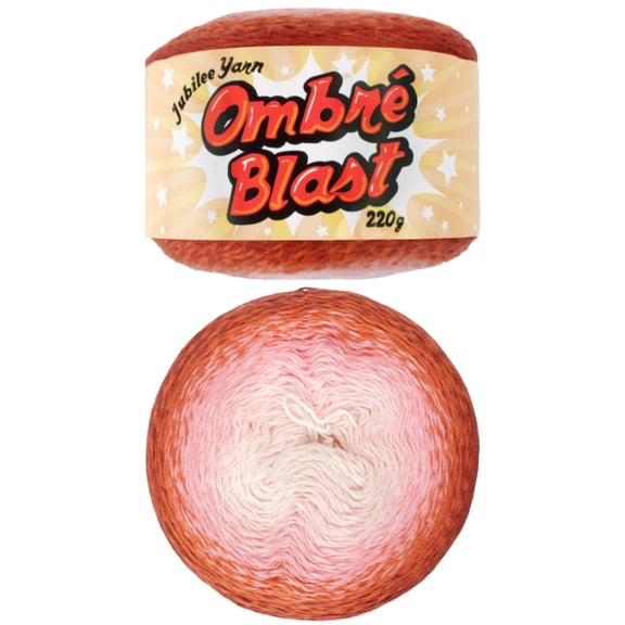 JubileeYarn Ombré Blast Yarn - Baby Weight Cotton - 220g/cake - Fragments of a Bitter Memory - 1 Cake