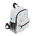 thumbnail image 2 of FORMRS Kids School Backpack with Front Zippered Pocket 12" Student Travel Daypack, White Retro Pattern, 2 of 6