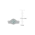 thumbnail image 5 of 1.84 Carat (Ctw) Aquamarine and White Topaz Engagement Ring & Wedding Band Set with Accent Diamonds 10K White Gold for Women, 5 of 7