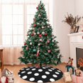 thumbnail image 7 of Yiaed Black and White Polka Dot Print Christmas Tree Skirt , Tree SkirtsTree Mat for Christmas Winter Holiday Indoor Decorations-36", 7 of 7