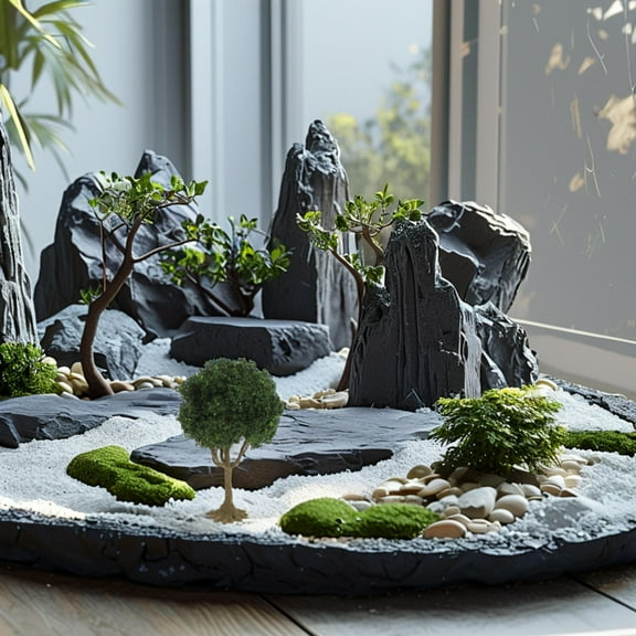 BESTOYARD Plastic Landscape Olive Green Realistic Design for Dioramas