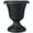 Black, variant on PL10CP Classic Traditional Plastic Urn Planter Indoor/Outdoor, 15" x 13", Brushed Copper