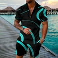 thumbnail image 2 of Vedolay Matching Short Sets Mens 2 Piece Sets Short Sleeve Tee & Shorts Set Jogging Tracksuits Sweat Outfit,Mint Green XXL, 2 of 3