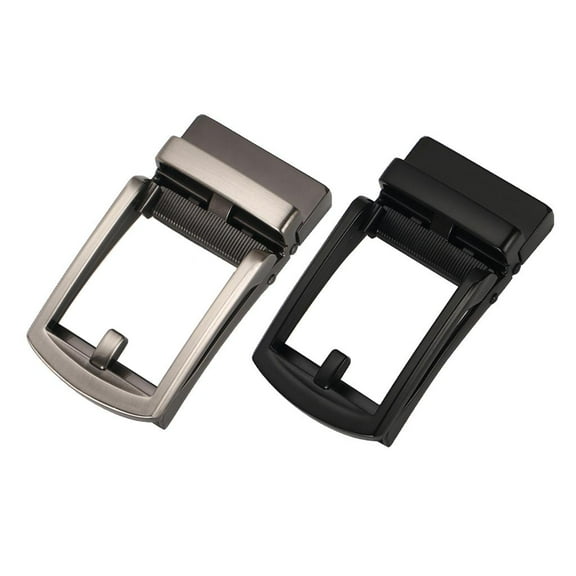 2Pcs Solid Automatic Belt Buckle Alloy Polished Business Ratchet Belt Buckle