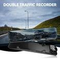 thumbnail image 2 of Car Rear View Mirror Camera Dual Dash Cam DVR Video Recorder Driving Recorder with Night Vision Panoramic Rearview Mirror with 4K 12" Full Touch Screen, 2 of 12