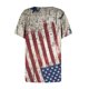 thumbnail image 4 of Fiudx Ofertas Flash Del Día Blusa de Manga Corta para El Día de La Independencia a La Moda para Mujer, Camiseta Estampada, Top Informal, 4 of 5
