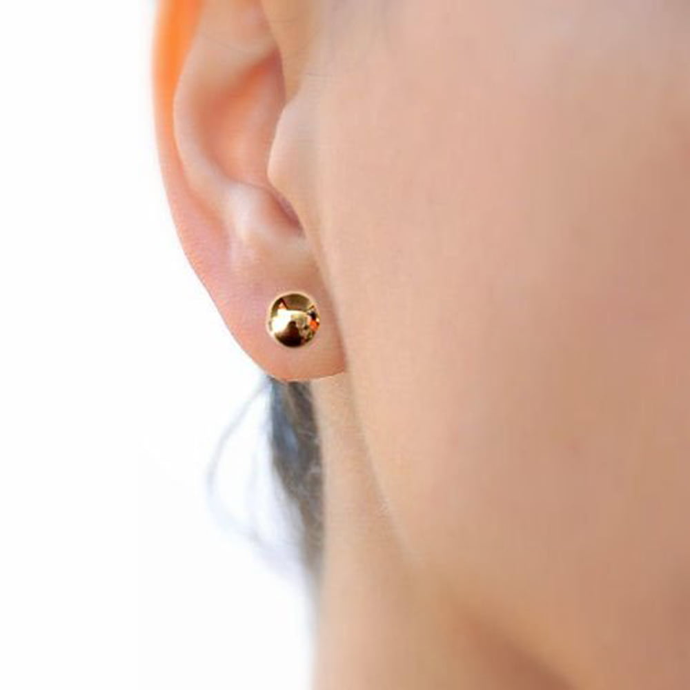 Jewelry Geometric Gold Color U-shaped Earrings Ear Studs Hoop Earrings  Round Ball Hoop Earrings – the best products in the Joom Geek online store