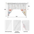 thumbnail image 5 of Botanical Wildflowers Swag Valances for Windows, Small Curtains Drapes, Spring Farmhouse Floral Grey Plaid Kitchen Window Curtains Over Sink Window Treatment Valance for Bedroom/Bathroom 56"x36", 5 of 5