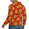 thumbnail image 6 of Fotbe Men's Hoodie with Christmas With Gold Snowflakes Pattern - Kangaroo Pocket Pullover Hooded Sweatshirt, Perfect for Daily Wear, Travel, and Home-4X-Large, 6 of 7