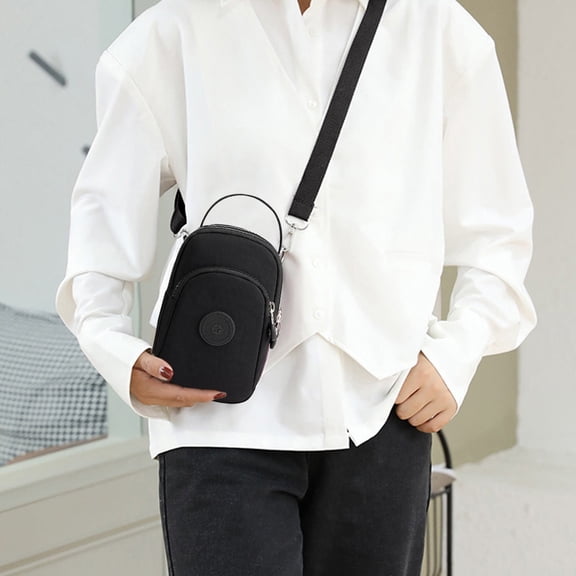 Women's Mini Crossbody Bag Nylon | Small Handbag Purse with Adjustable Strap, Lightweight Multi-Pocket Design, Water-Resistant, 6.7"x4.3"x3", Casual Travel Shoulder Bag