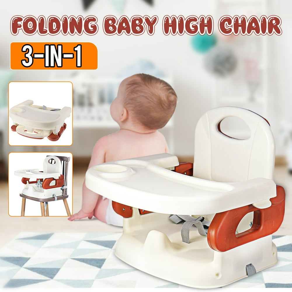 3 in 1 Folding Adjustable Baby High Chair Infant Toddler Feeding