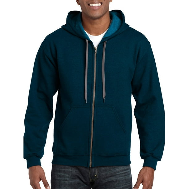 Gildan Mens Vintage Full Zip Hooded Sweatshirt