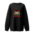 thumbnail image 4 of Chandail en Molleton de Noël pour Femmes 2023 Col Rond Imprimé Manches Longues Blouse Régulière en Solde, 4 of 5