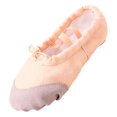 thumbnail image 1 of Zapatillas Ballet Half Pointe de lona y gamuza para niñas, color beige, 1 of 4