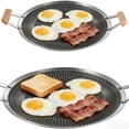 thumbnail image 3 of Nonstick Crepe Pan, Stainless Steel Flat Skillet, Stainless Steel Honeycomb Coating Pancake Pan, Tortilla Griddle Pan for Easy Cleanup, with All Stove Tops Available, 3 of 7