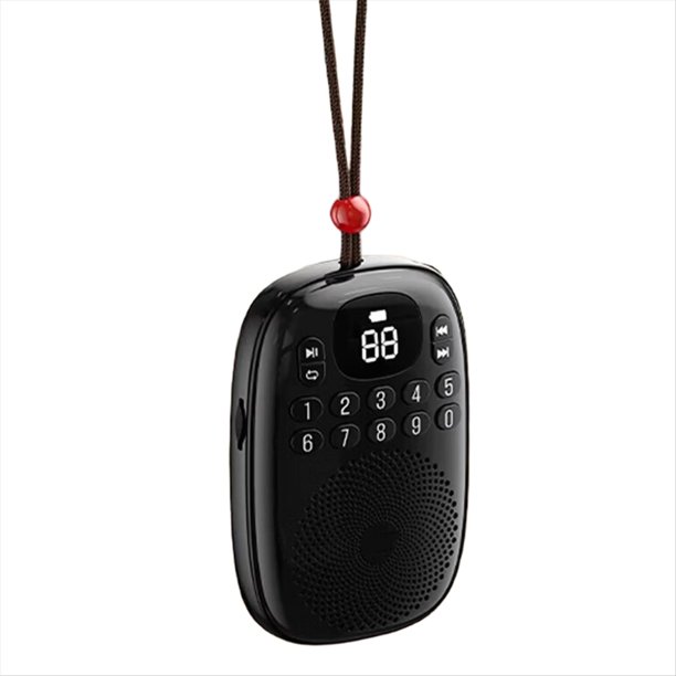 Radio FM de Bolsillo con Pantalla LED, Receptor de Radio Digital, Altavoz Bluetooth 5.4 Recargable, Tarjeta TF, Reproductor de Música MP3 B