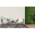 thumbnail image 5 of Linon Outdoor Washable Area Rug Collection, Ivory and Charcoal, 7' x 9', 5 of 10