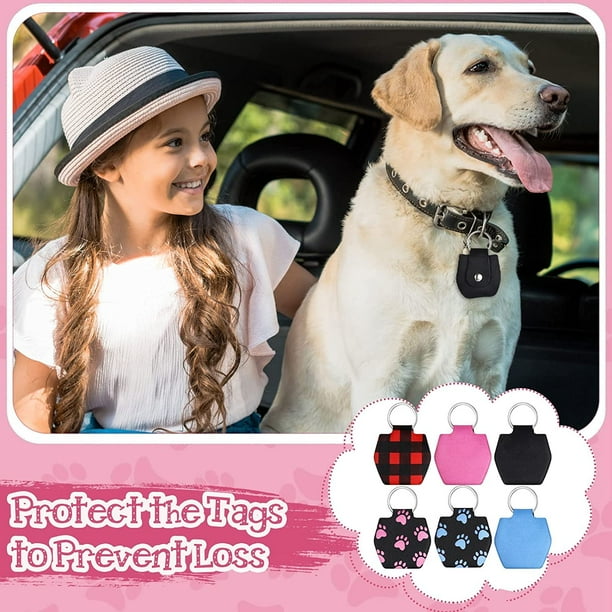6 Pieces Dog Tag Holder Portable Pet ID Tag Soundless Dog Tag Silencer Bag Dog Tag Cover with Rings Quiet Dog Tag Bag Protector for Dogs Cats Pets Walmart