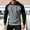 Gray, variant on Men's Hooded Sweaters Slim Fit Long Sleeve Color Block Knitted Pullover Hoodies Drawstring Hipster Sweatshirts Gray S
