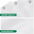 thumbnail image 5 of Biscaynebay Fabric Shower Stall Curtain Liners, White 54 Inch Width by 72 Inch Length, Water Resistant Bathroom Curtains, Rust Resistant Grommets (9 Holes) Weighted Bottom Machine Washable, 5 of 11