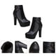 thumbnail image 2 of 1 par de botas de mujer de invierno y otoño, botas de tacón alto a la moda hasta el tobillo con tacón grueso., 2 of 5
