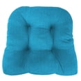 thumbnail image 3 of Jordan Manufacturing 3-Piece McHusk Hawaiian Blue Solid Tufted Outdoor Cushion with 1 Wicker Bench Cushion and 2 Wicker Seat Cushions, 3 of 11