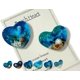 thumbnail image 1 of Corazón de bolsillo de vidrio para playa, adorno de corazón de vidrio oceánico hecho a mano con fusión de mar natural, ficha de bolsillo de corazón de vidrio fusionado, mini ficha linda y duradera con, 1 of 6