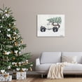 thumbnail image 2 of Snowy White Truck Carrying Fresh Christmas Tree Transportation Painting Gallery-Wrapped Canvas Print Wall Art, 2 of 7