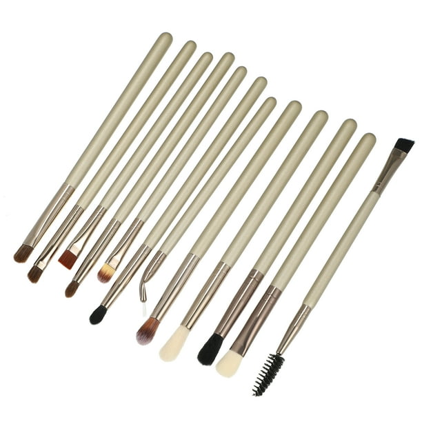juego de brochas de maquillaje para ojos, juego de brochas de maquillaje de viaje, juego de brochas de maquillaje para delineador de ojos y cejas, champán