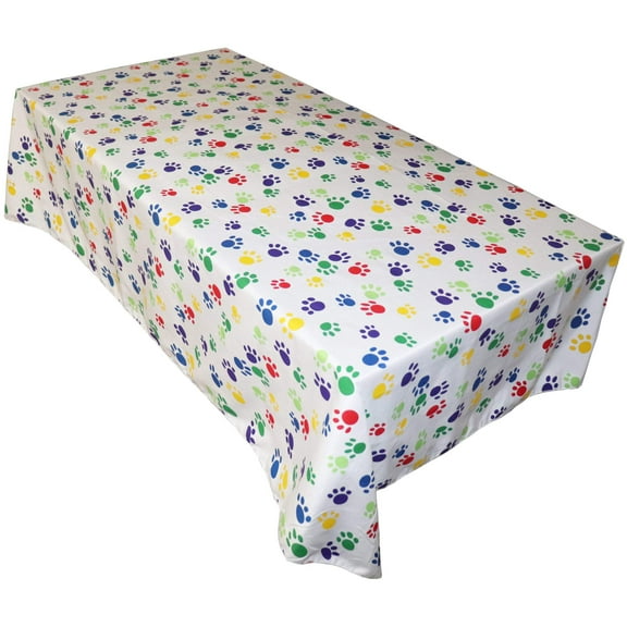 Cotton Tablecloth Animal Paw Prints
