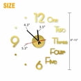 thumbnail image 6 of 3D DIY Wall Clock Mirror Surface Large Modern Sticker Office Home Shop Art Decor, 6 of 11