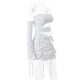 thumbnail image 3 of Vestido ajustado con cuello recto, vestido de una sola manga con vestido ajustado Vestido de una sola manga Rendimiento impulsado, 3 of 9