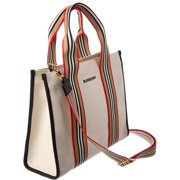 Burberry Icon Small Canvas & Leather Tote, Beige