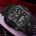 thumbnail image 7 of 2026 New Square Digital Watches for Men  Waterproof Unique Rectangle Watch Stopwatch Countdown Alarm Analog Silicone Strap, 7 of 7