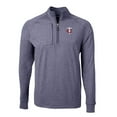 thumbnail image 2 of Men's Cutter & Buck Heather Navy Minnesota Twins Big & Tall Adapt Eco Knit Stretch Recycled Quarter-Zip Pullover Top, 2 of 3