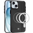 thumbnail image 4 of For Apple iPhone 15 Pro Max (6.7") Premium Raised Camera Hybrid Matte Finish Shockproof with Magnetic Circle Magsafe Compatible Cover ,Xpm Phone Case [ Black ], 4 of 4