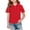 Red, variant on YOUYEDIAN Girls Short Sleeve Polo Shirt Kids Collared Button Down School Uniform T Shirt Casual Golf Athletic Tops (Yellow, 6-7 Years)
