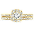 thumbnail image 2 of Unique Moments 1 Ctw Lab Grown Diamond Cushion Bridal Set in 10K Yellow Gold, 2 of 5