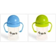 ZoLi BOT 2 Pack Sippy Cup (Blue, Green)