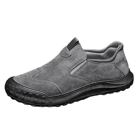 IUJSOY Slip on Shoes for Men Casual Walking Loafers with Arch Support Lightweight Non Slip Sneakers