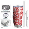 thumbnail image 6 of 20oz Tumblers Red Christmas Deer and Gift Pattern Stainless Steel Vacuum Insulated Double Wall Travel Tumbler Cups Mug with Lid and Straw,Cleaning Brush for Cold & Hot Drinks, 6 of 7