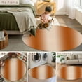 thumbnail image 6 of Burnt Orange Ombre 5ft Round Rug, Farmhouse Orange Gradient Modern Art Non-Skid Rubber Backing Large Area Rugs - Living Room Bedroom Home Office, Indoor Floor Mat Carpets Washable Rug, 6 of 9